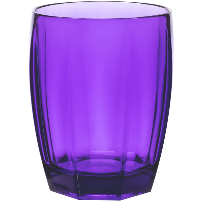 6x Halloween Party Gläser aus Acryl 320ml LILA - Tischdeko Trinkglas Acrylglas Kunststoff Wasserglas Garten Echtglasoptik Picknick Becher Kinder Senioren Longdrink Coktail