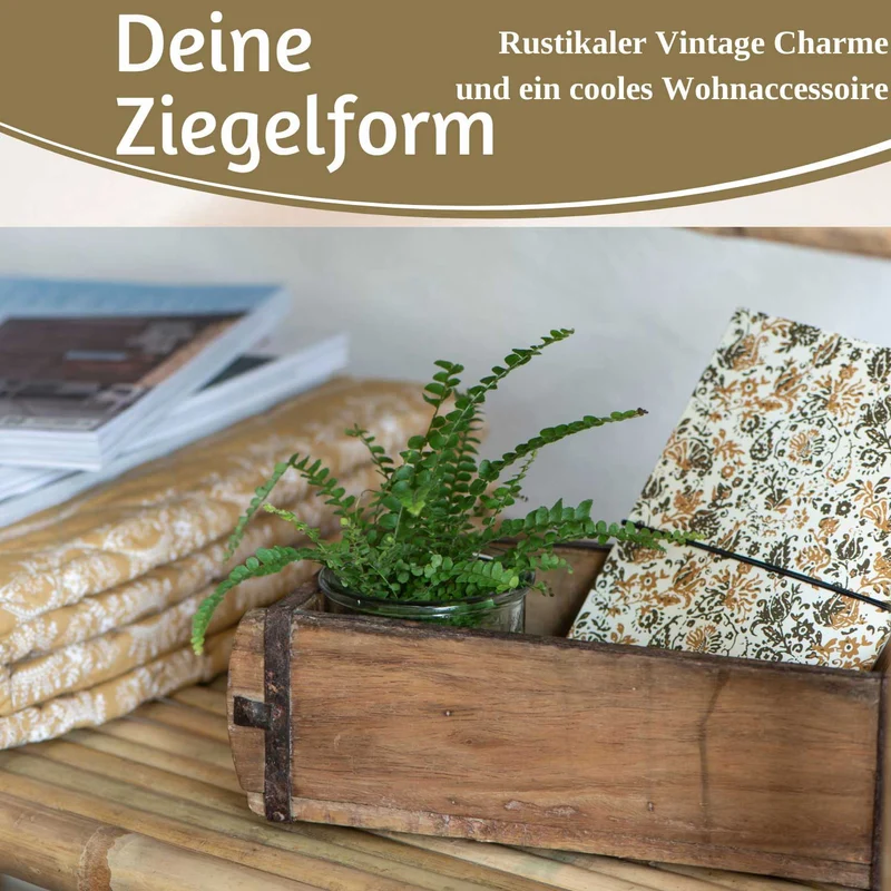 IB Laursen Holz Ziegelform Unika 31x15cm Braun alte Backsteinform Cutlery Deko