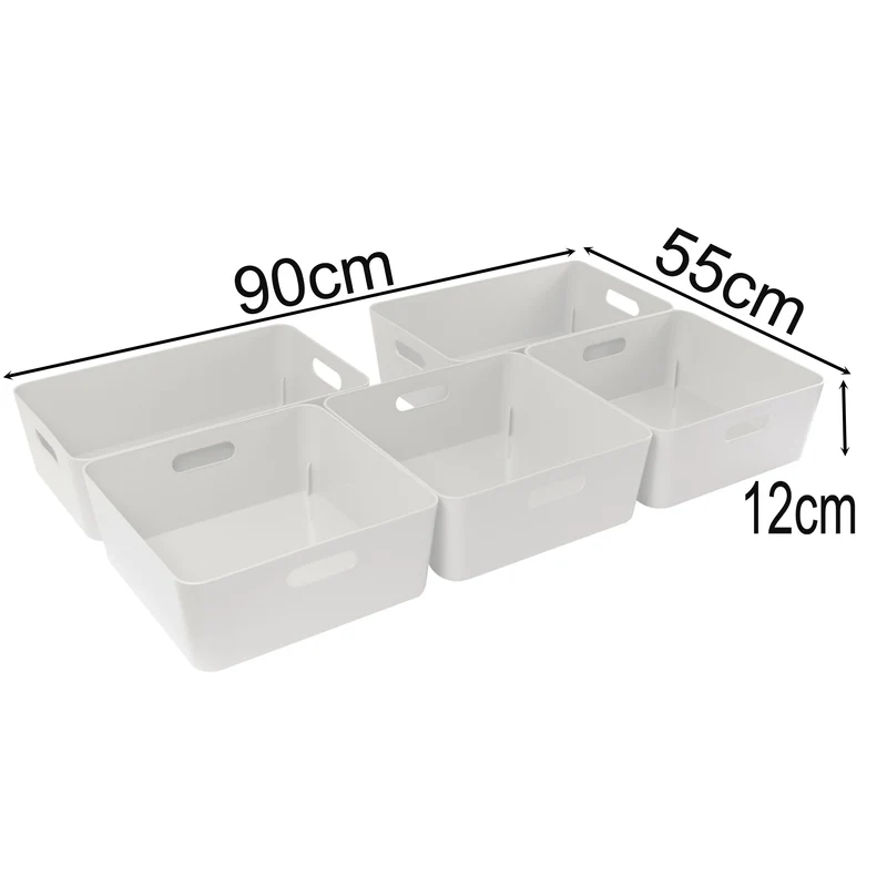 Unterbett Schubladen Organizer Set - 12 cm hoch - passend für Bettkasten 90x55 cm - Bett Aufbewahrung
