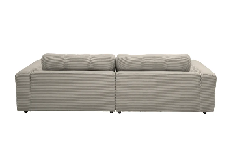 KAWOLA Sofa MIKA Ecksofa Cord steingrau
