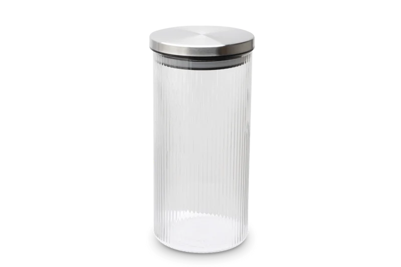 WEIS - Vorratsdose aus Borosilikatglas gerillt 1200ml