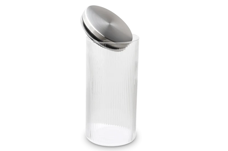 WEIS - Vorratsdose aus Borosilikatglas gerillt 1200ml