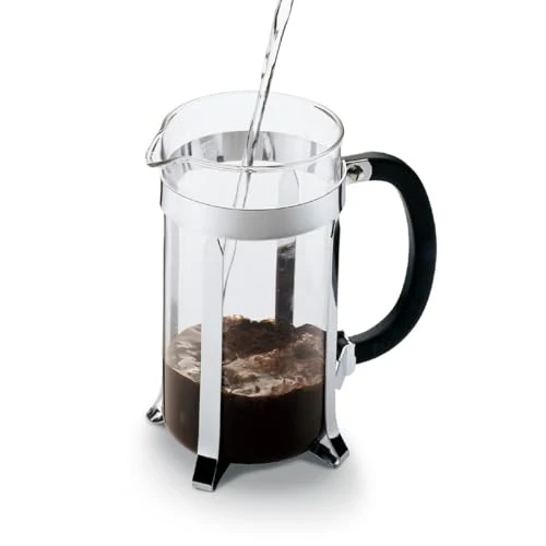 Bodum Caffettiera French Press Schwarz – 1L / 8 Tassen Kaffeebereiter – Hitzebeständiges Glas – Edelstahlfilter – BPA-frei & spülmaschinenfest – Hergestellt in Portugal