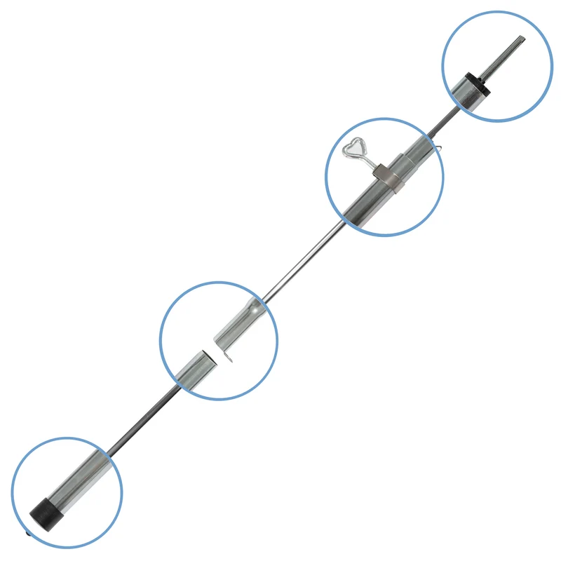 Stahl Aufstellstange Zeltstange - mit Spitze - Teleskopstange 170-260 cm - Ø22-19mm | Tarpstange - Sonnensegel