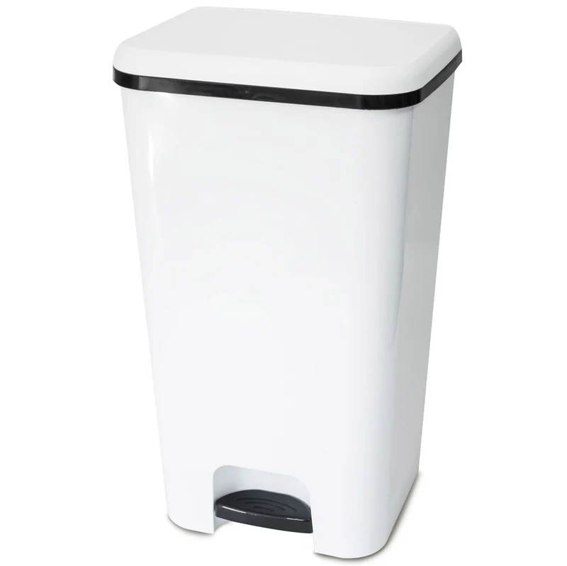 Mülleimer Treteimer 37 Liter eckig 30x33x59cm Kunststoff - Pedal zum Öffnen und Schliessen - Küche Pedaleimer Papierkorb Eimer Abfalleimer Abfallbehälter Mülltonne Müll Mistkübel