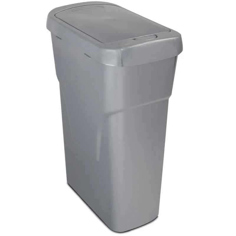 25 Liter Mülltonne Recyclingtonne 21x36x52cm mit abnehmbarem Druckdeckel - Schmal Recycling-Aufkleber Küche Mistkübel Trash Bin Groß Küchenabfalleimer Papiermülleimer