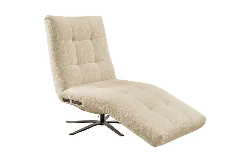 KAWOLA Relaxliege LETICIA motorisch Stoff beige