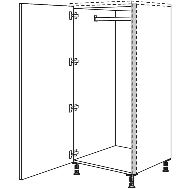 nobilia Highboard Garderobenschrank NHSWGF60 60 cm