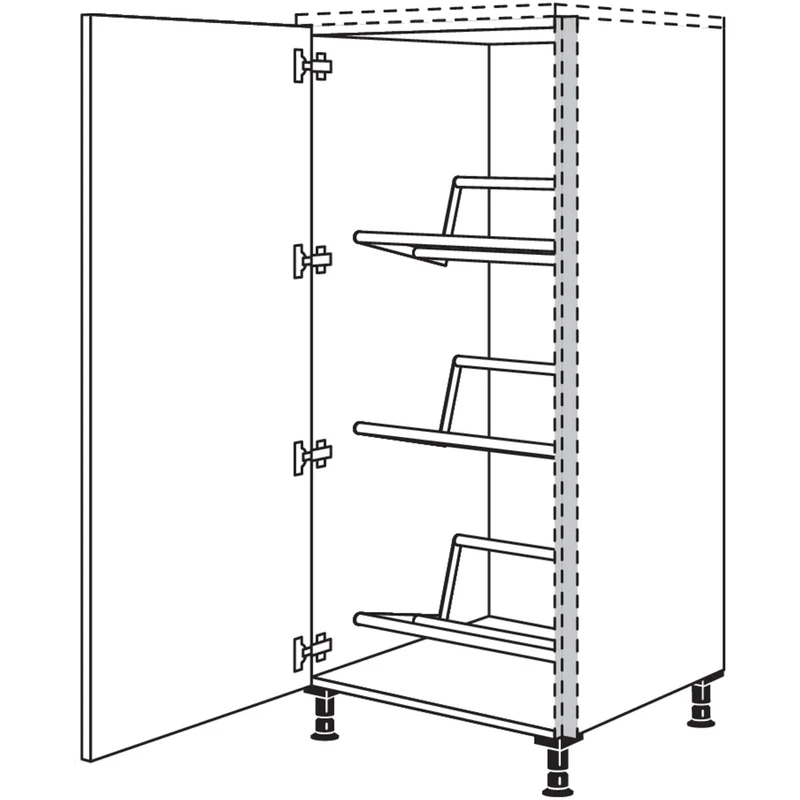 nobilia Highboard für Getränkekisten NHSGTKF60 60 cm