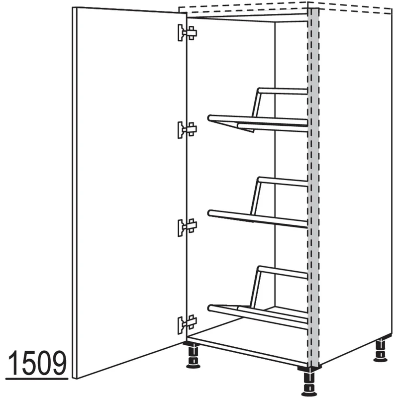 nobilia Highboard für Getränkekisten NHSGTKF60 60 cm
