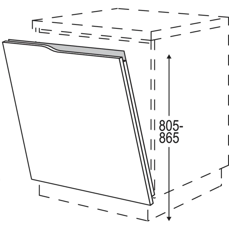 nobilia Abschluss-Türfront Curve für vollintegrierte Geschirrspüler NGGSBAC60 60 cm