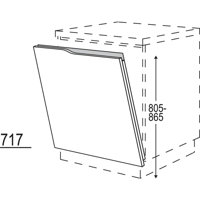 nobilia Abschluss-Türfront Curve für vollintegrierte Geschirrspüler NGGSBAC60 60 cm