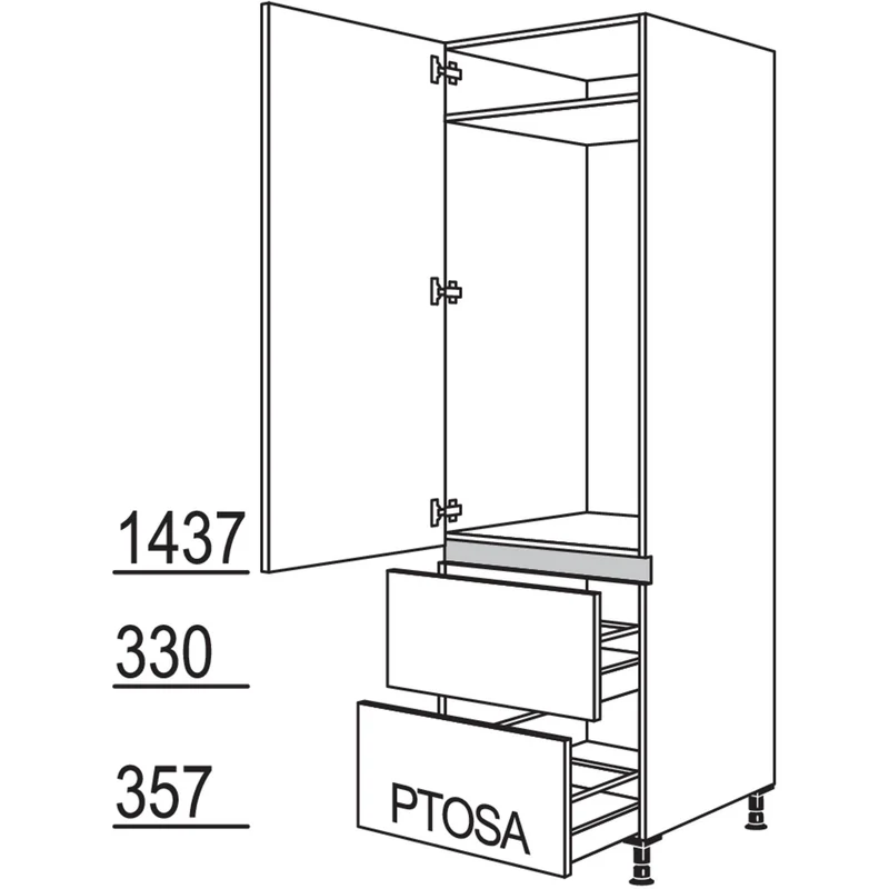 nobilia Geräte-Umbau Kühlautomat LG1232A-3 60 cm