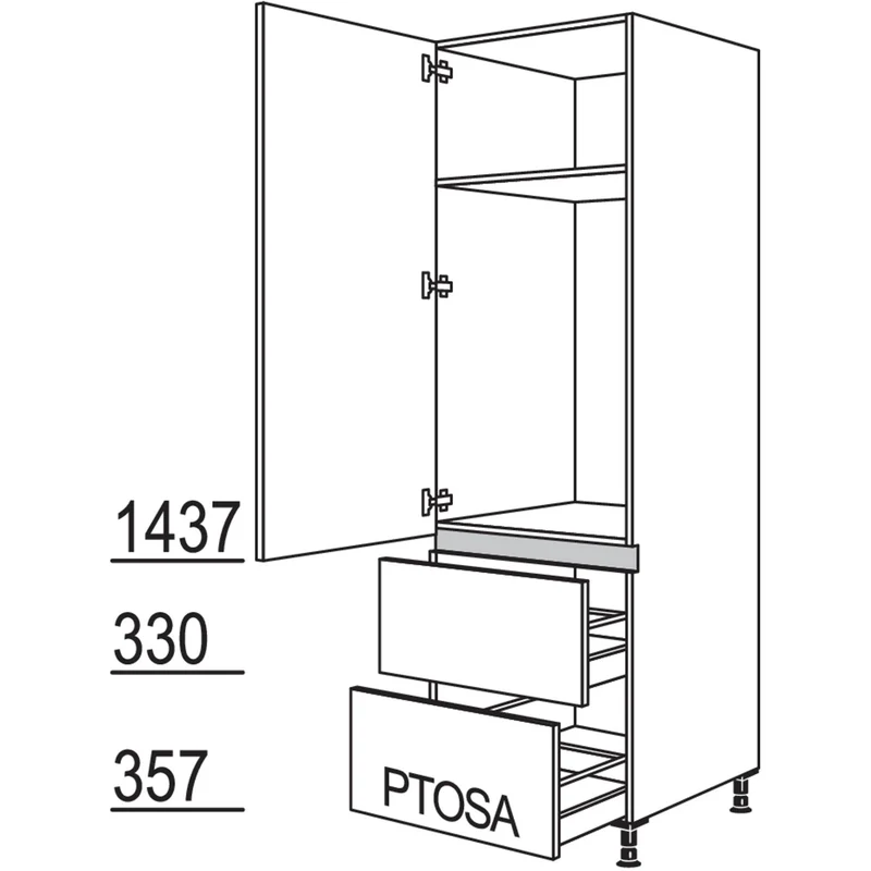 nobilia Geräte-Umbau Kühlautomat LG1032A-3 60 cm