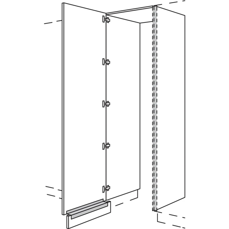 nobilia XL-Hochschrank-Durchgangstür NHSWDTF60-3X