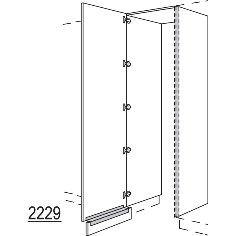 nobilia XL-Hochschrank-Durchgangstür NHSWDTF60-3X