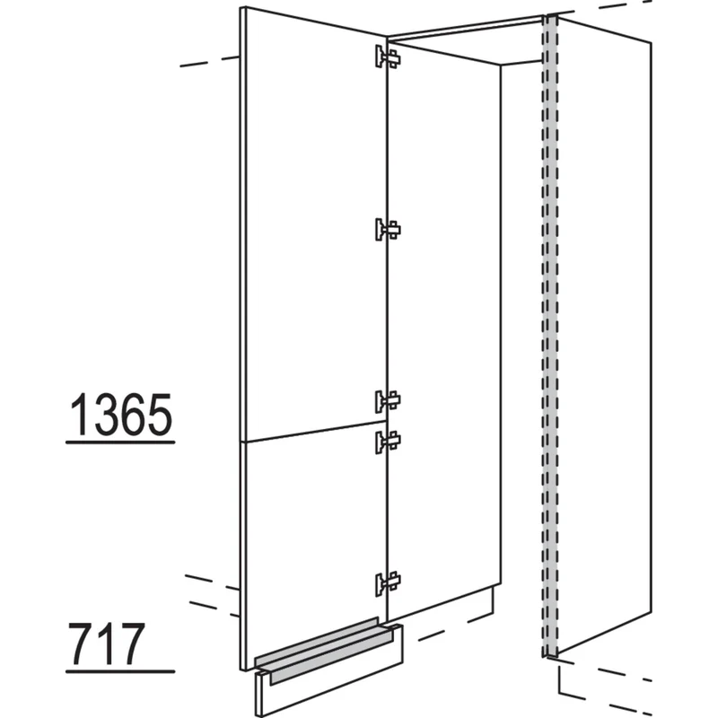 nobilia Hochschrank-Durchgangstür NHSWDT60-2