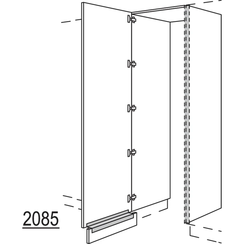 nobilia XL-Hochschrank-Durchgangstür NHSWDTF60-1X