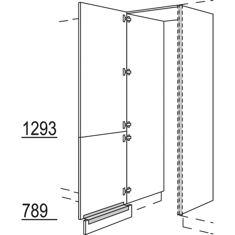 nobilia XL-Hochschrank-Durchgangstür NHSWDT60-1X