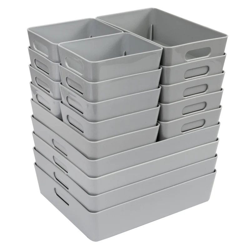 Schubladen Organizer 18 Teile - 60x75x6cm - in 3 Größen - Aufbewahrungsbox Ordnungssystem