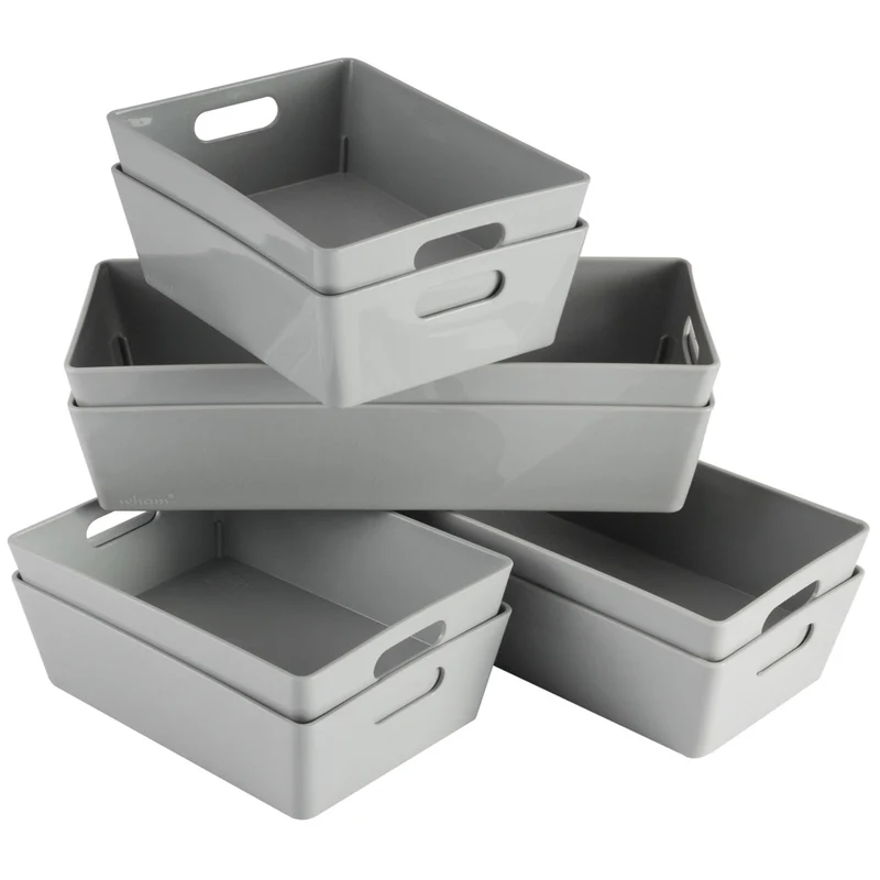 Schubladen Organizer 5 cm hoch - 8 Teile - 50x38x5 cm - in 2 Größen - Schminktisch - Schubladen Ordnungssystem Aufbewahrungsbox Box