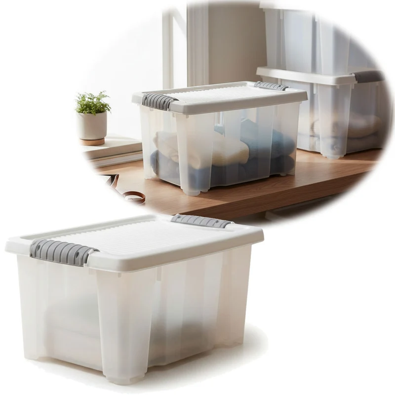 Stapelbox Allzweckbox 30x20x15cm mit Deckel Transportbox Stapelkiste