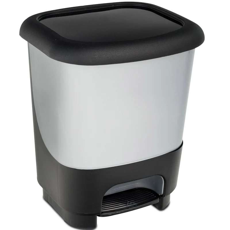 Mülleimer Treteimer 10 Liter eckig 27x23x32cm Kunststoff Klein separater Eimer Küche Büro Bad Pedaleimer Kosmetikeimer Papierkorb Abfalleimer Abfallbehälter Mülltonne Müll Mistkübel