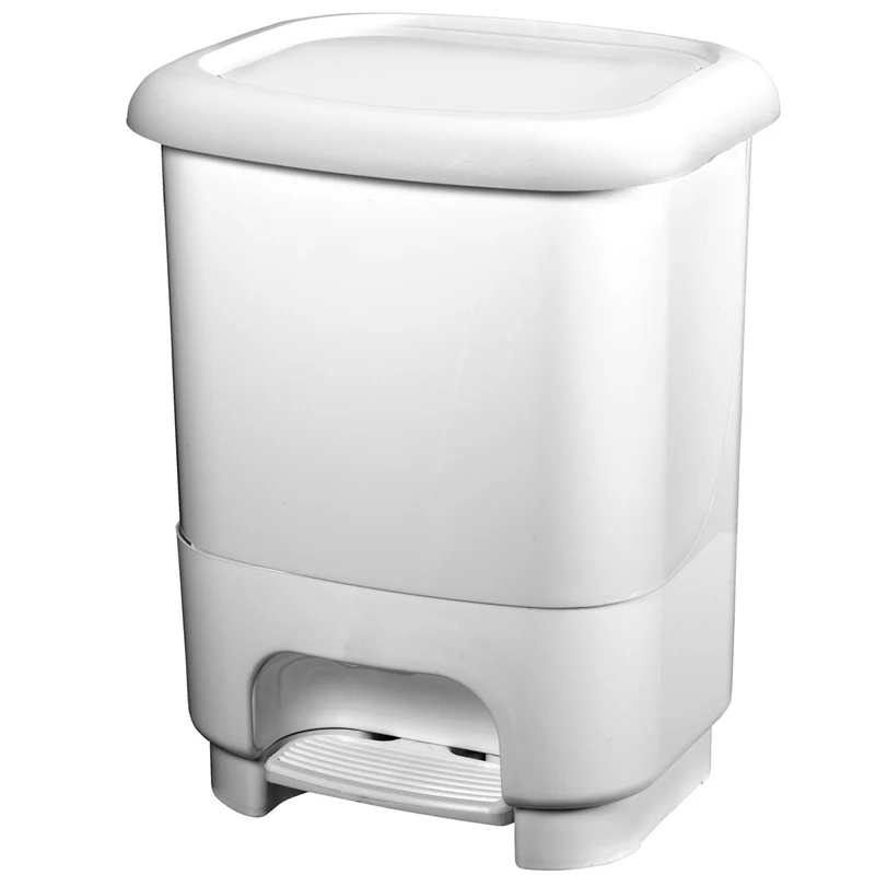 Mülleimer Treteimer 10 Liter eckig 27x23x32cm Kunststoff Klein separater Eimer Küche Büro Bad Pedaleimer Kosmetikeimer Papierkorb Abfalleimer Abfallbehälter Mülltonne Müll Mistkübel