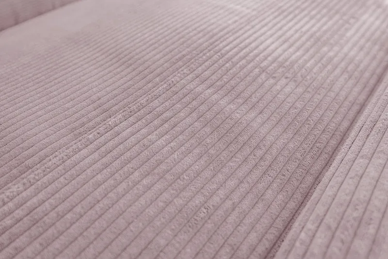 KAWOLA Sofa LAISKA Ecksofa Relaxfunktion teilmotorisch Cord rosa