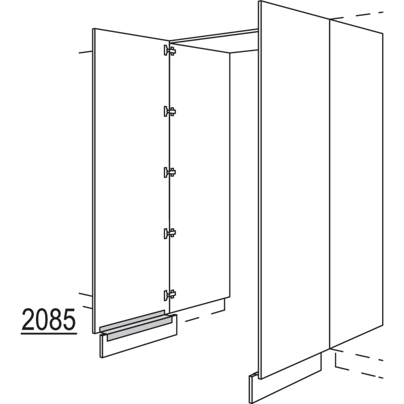 nobilia Hochschrank-Durchgangstür HWDTF100-2