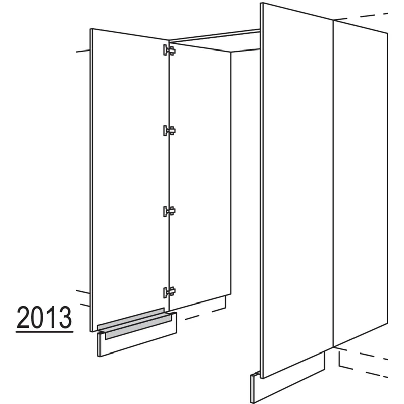 nobilia Hochschrank-Durchgangstür HWDTF100-1