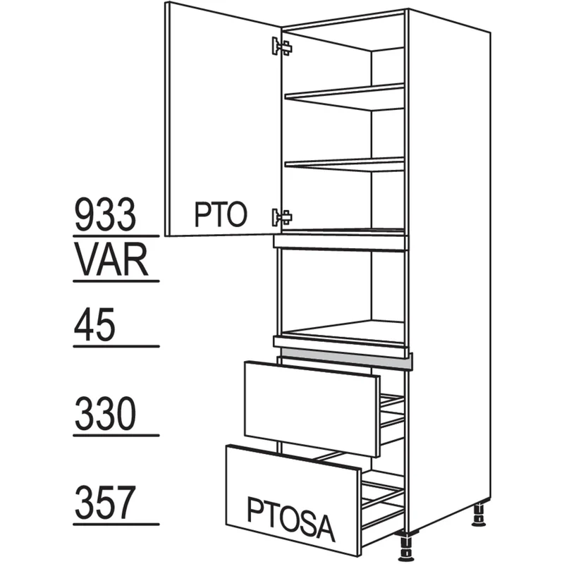 nobilia Geräte-Umbau Mikrowelle LGM2A-3 60 cm
