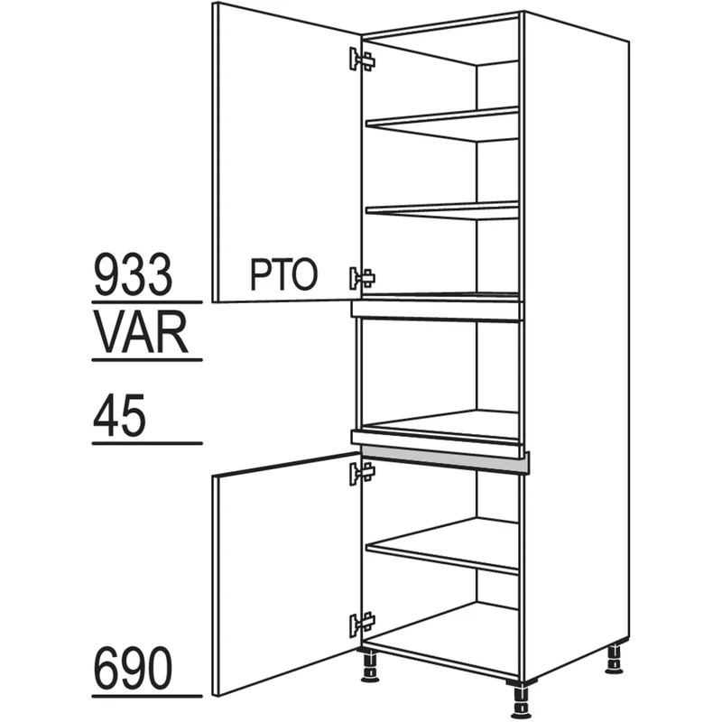nobilia Geräte-Umbau Mikrowelle LGM-3 60 cm