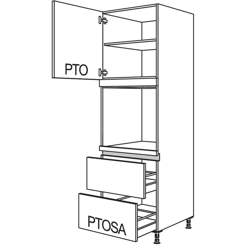 nobilia Geräte-Umbau Backofen LGO2A-3 60 cm