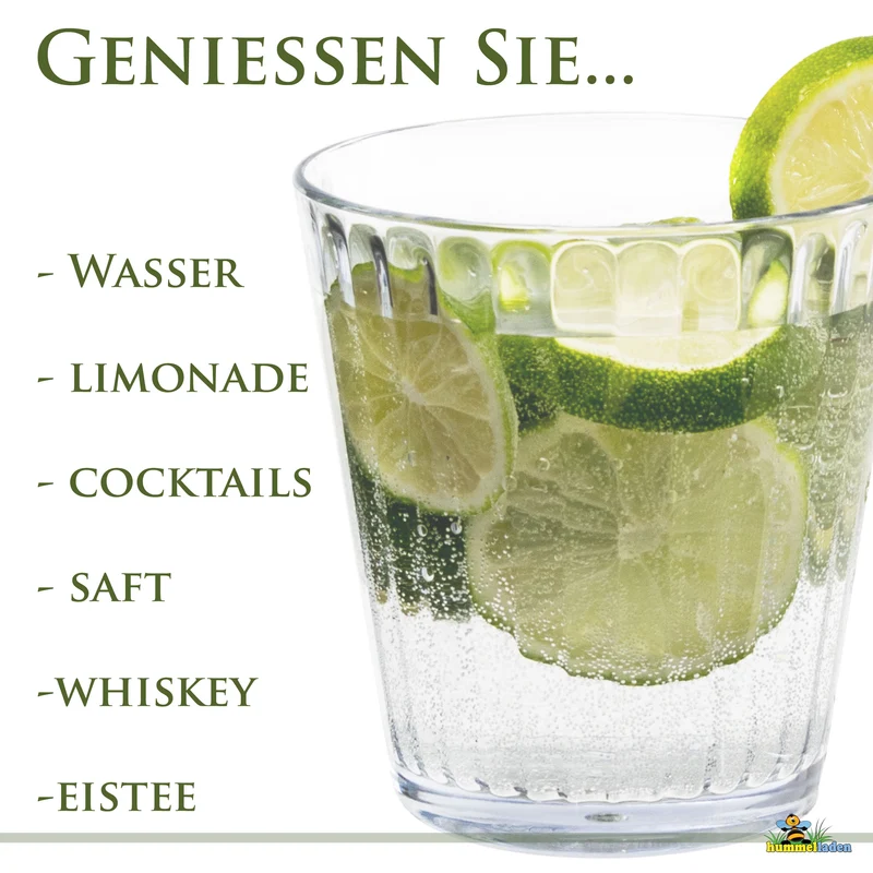 6 x Halloween Party-Glas aus Acryl 360ml Orange - Tischdeko Acrylglas Kunststoff Wasserglas Garten Echtglasoptik Picknick Becher Kinder Senioren Longdrink Coktail