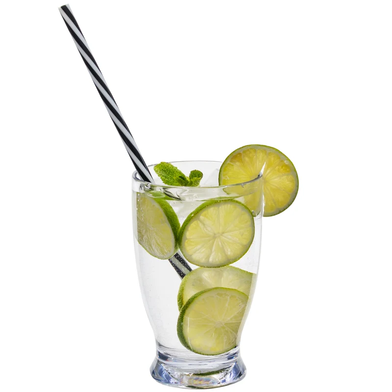 4x Campingglas aus Acryl 380ml klar - Trinkglas Acrylglas Kunststoff Wasserglas Camping Garten Echtglasoptik Picknick Becher Kinder Senioren Longdrink Coktail
