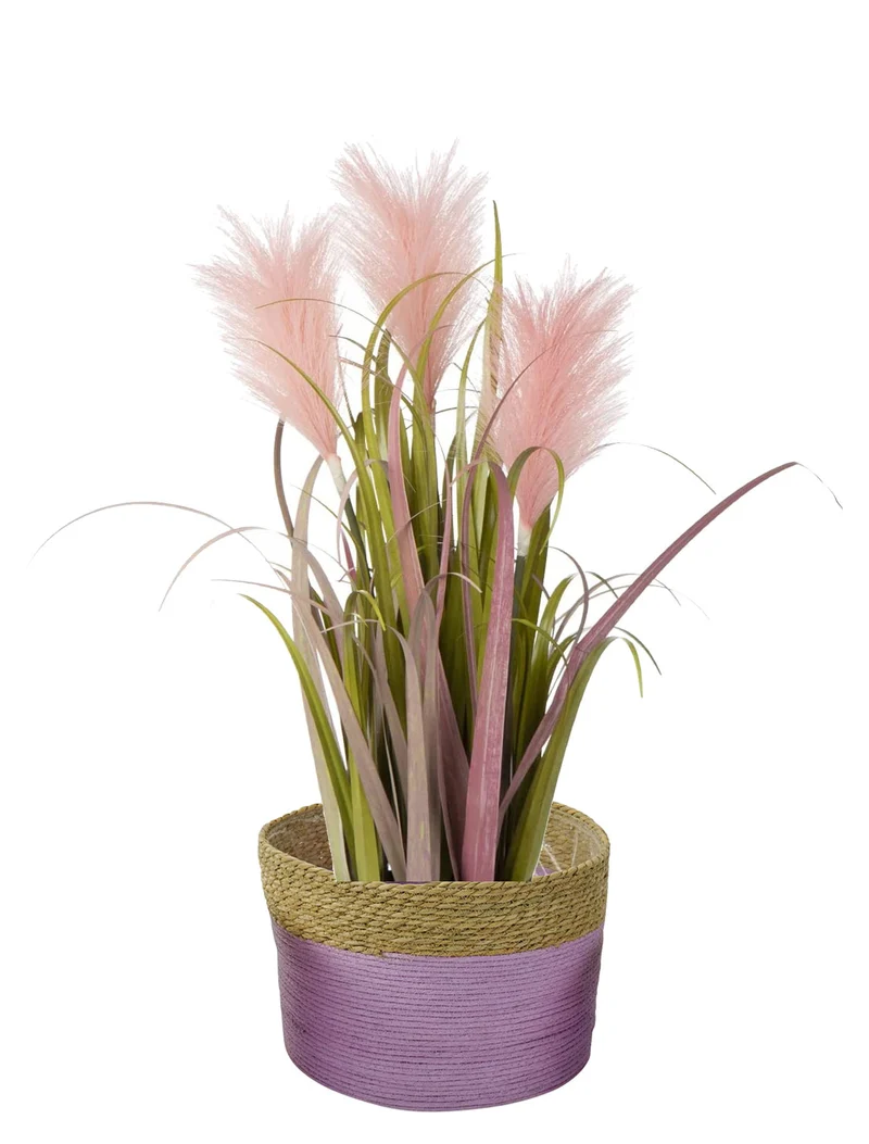 Seegras Blumentopf Übertopf Palma 33cm Flieder Pflanztopf Aufbewahrungskorb