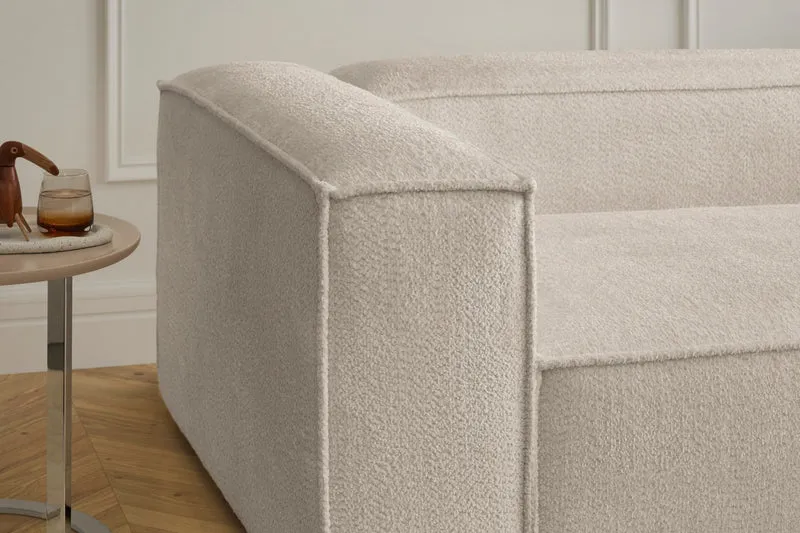 KAWOLA Sofa CARMO Ecksofa Stoff weiß