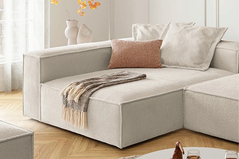 KAWOLA Sofa CARMO Ecksofa Stoff weiß
