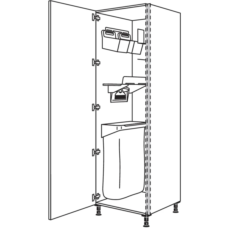 nobilia Hochschrank mit Ordnungssystem Laundry-Area NHSOSF60-3 60 cm