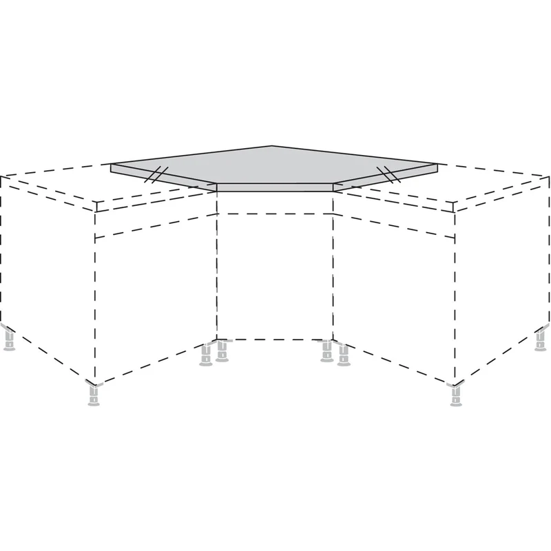 nobilia Arbeitsplatte 135°-Ecke, für Diagonal-Unterschränke APDE2590 90 cm