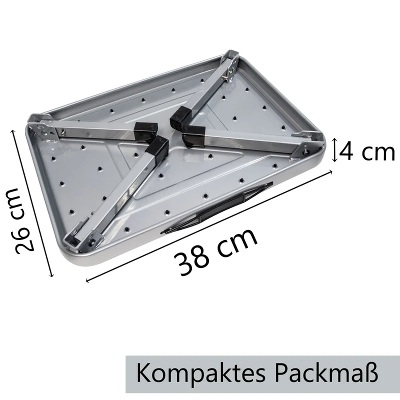 Trittstuffe Wohnwagen Wohnmobil Klappbar mit Tragegriff 38x26cm - 1-Stufig 17cm hoch - 150kg Traglast Einstieg Tritthilfe Trittleiter Tritthocker Stahl Tritt Stufe Camping Leiter Caravan Senioren