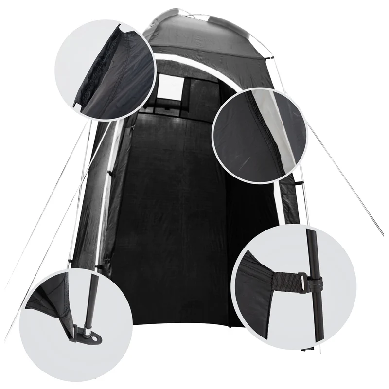 Mobiles Toilettenzelt oder Duschzelt 120x120x225cm - ideal für den Campingurlaub oder den Garten