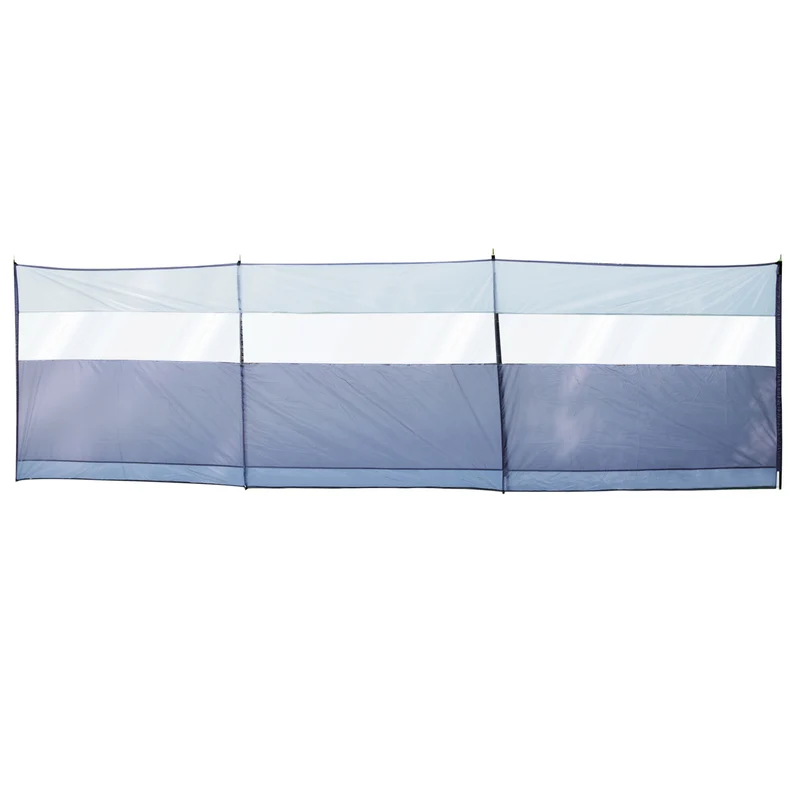 Windschutz mit Stahlstangen 500x140cm mit Sichtfenster - Sichtsschutz mit Heringen Abspannseilen Schutzwand mobil leichter Aufbau - variabler Aufbau