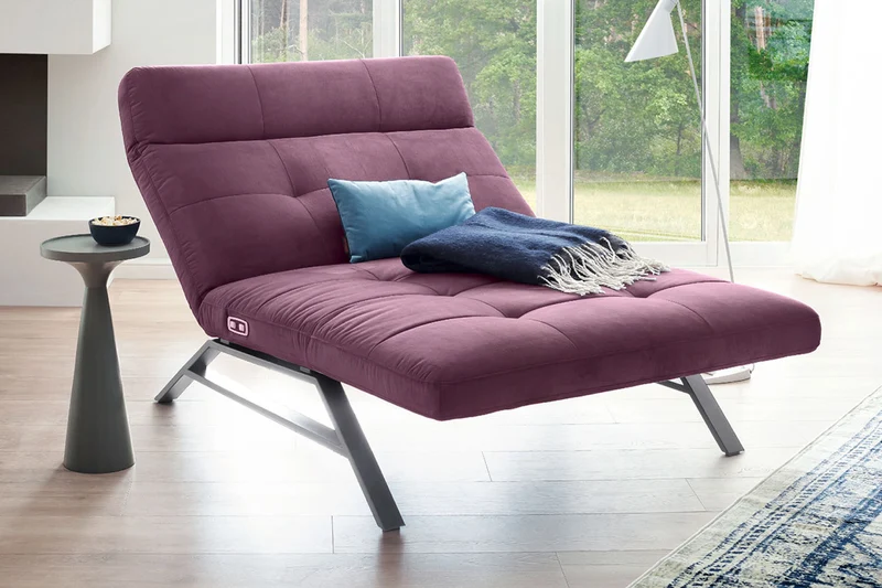 KAWOLA Doppelliege AMERIVA Relaxliege Maxi Velvet purple