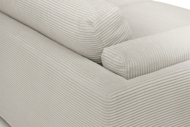 KAWOLA Big Sofa RAINA Cord steingrau