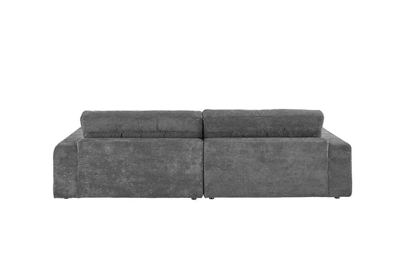 KAWOLA Sofa LANA Ecksofa Cord grau