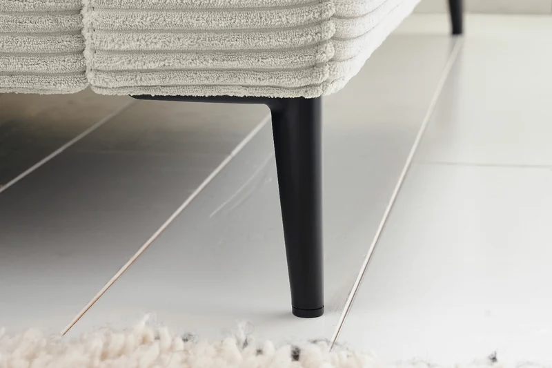 KAWOLA Ecksofa CARA Sofa Cord hellgrau