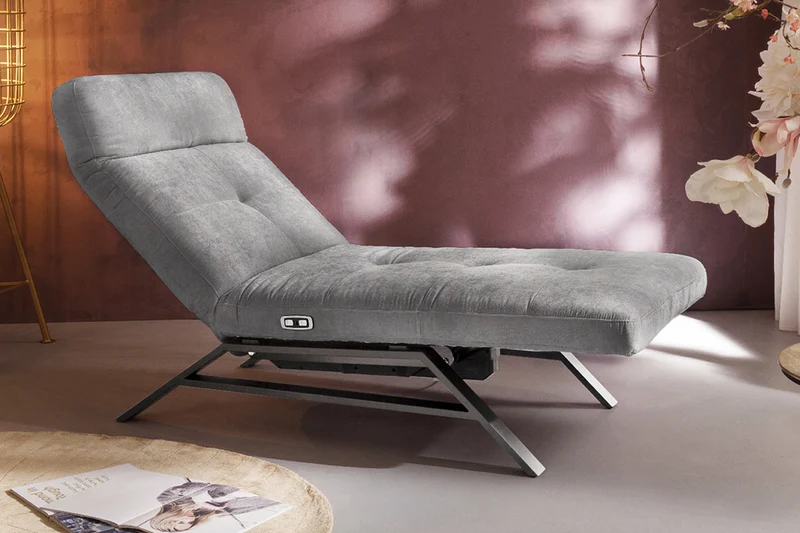KAWOLA Liege AMERIVA Relaxliege Velvet grau