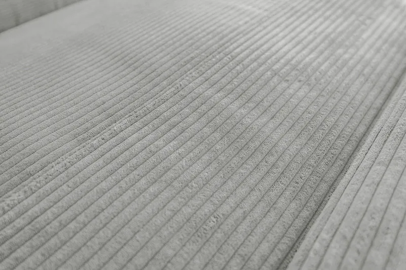 KAWOLA Sofa LAISKA Ecksofa Cord hellgrau